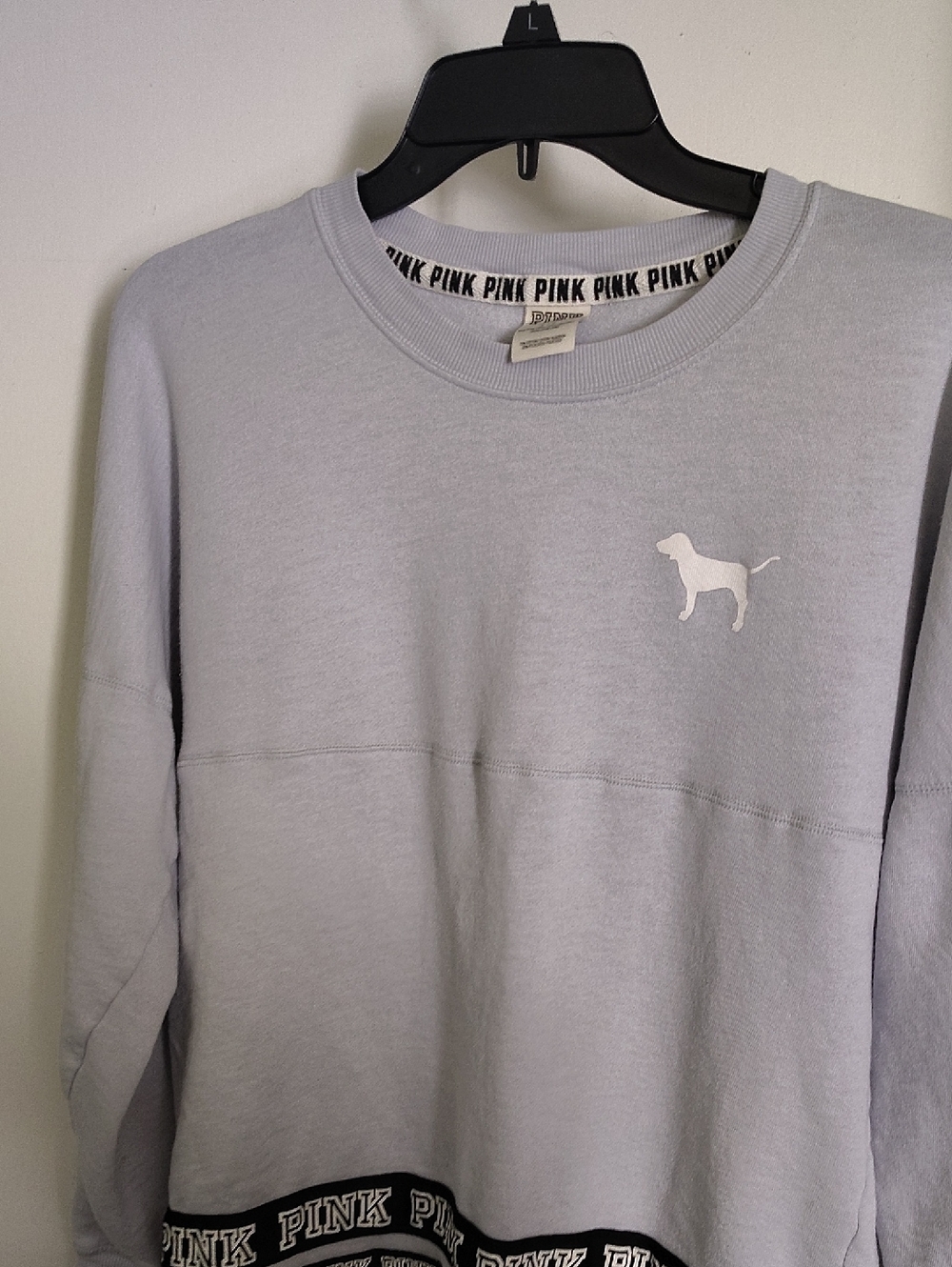 PINK Victoria's Secret Lavender Crewneck Sweatshirt with Dog Logo